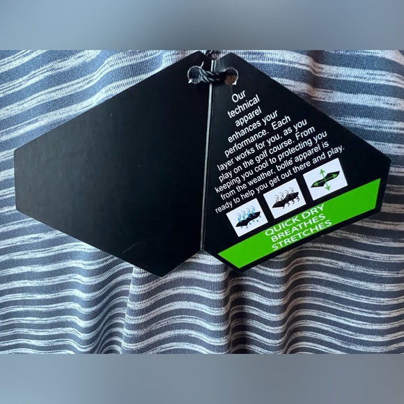 🔥BOLLE GOLF MEN'S Striped Polo STYLE #4482-30 CC2102 COLOR GREY NWT pick size - Picture 9 of 16